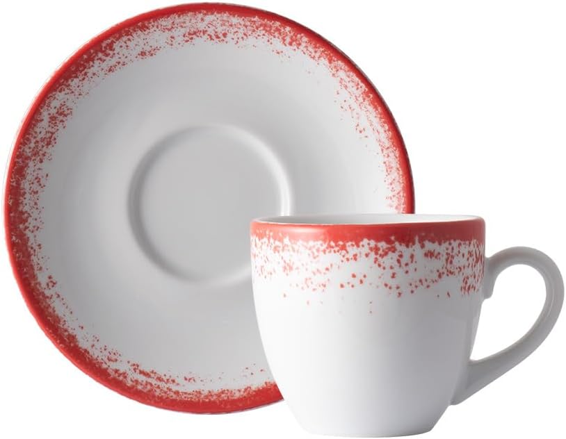 Aparelho de Jantar Névoa Vermelho - Serve 06 pessoas (COLEÇÃO NÉVOA)
