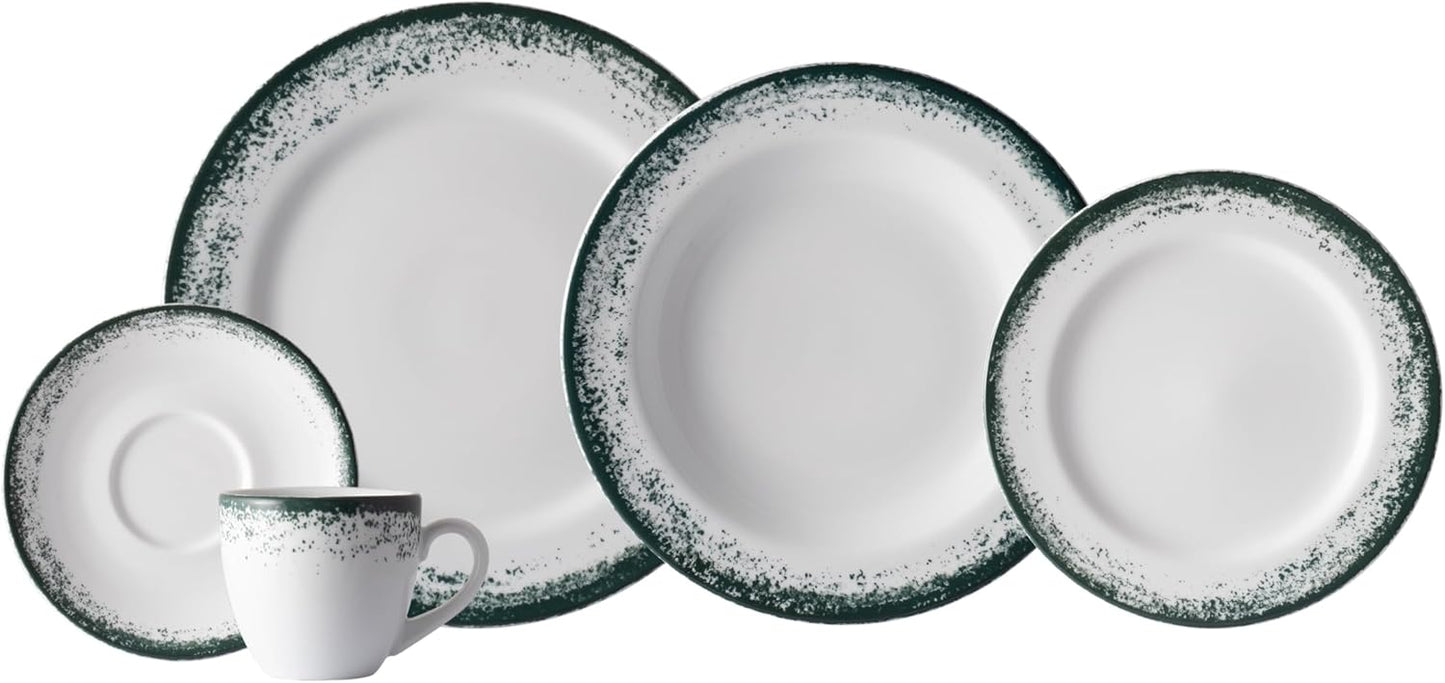 Aparelho de Jantar Névoa Verde - Serve 06 pessoas (COLEÇÃO NÉVOA)