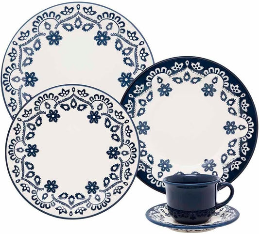 1 Aparelho de Jantar e Café - Serve 06 pessoas